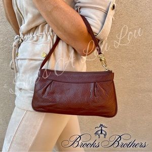 Brooks Brothers 🤎 Pebble Leather Wristlet/Clutch in Chocolate Brown